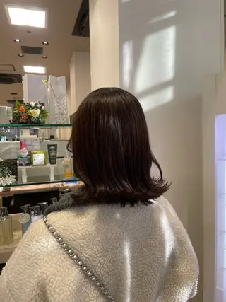 ミディアム カラー クロスパーマ/うる艶 カラー/Kurumiのヘアスタイル