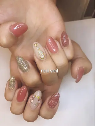 セミロング ネイル 長さ出し専門 nynaのネイルデザイン