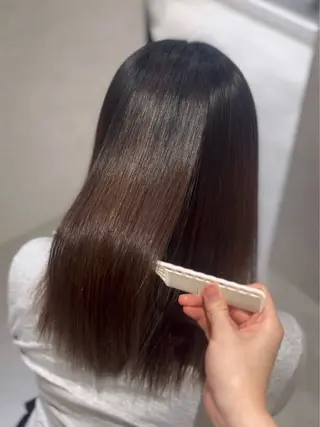 セミロング パーマ suzuka/透明感 カラー 美髪縮毛矯正のヘアスタイル