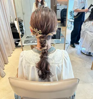 ロング カラー ヘアアレンジ RINA 🦋🫧のヘアスタイル