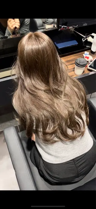 ロング カラー 似合わせ前髪／ 小顔カット🎀そうのヘアスタイル