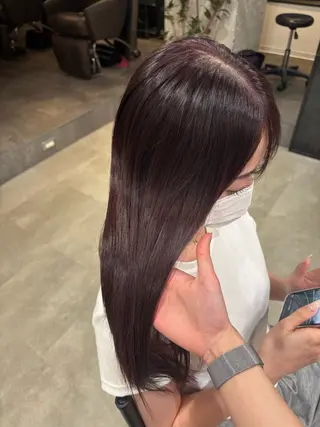 ロング カラー アサノ ハルカのヘアスタイル