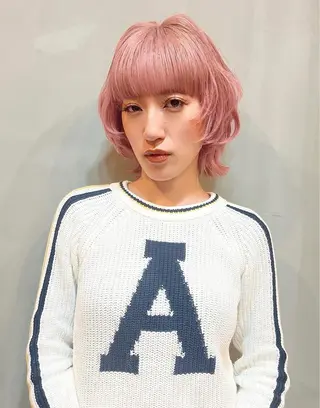 ショート ブリーチ/ハイトーン レイヤー/Maanaのヘアスタイル