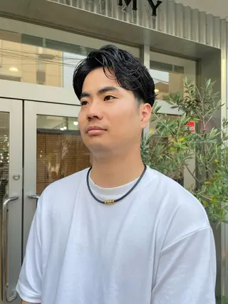 ショート パーマ メンズ しの　ゆきの THE REMMYのヘアスタイル