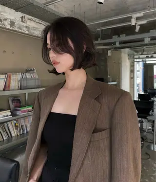 ミディアム カラー 似合わせカット⚪︎ ／フェイスレイヤーのヘアスタイル