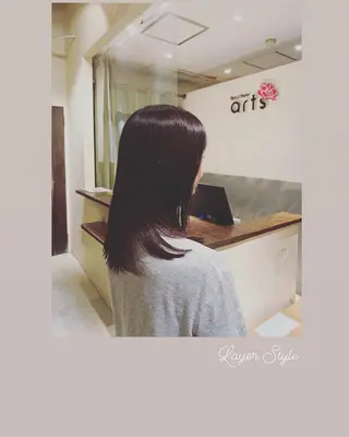 セミロング ハイライト/インナー /ブリーチ/レイヤーのヘアスタイル