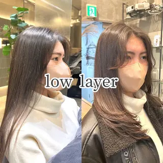 セミロング ボブ・レイヤー 田中 励也のヘアスタイル