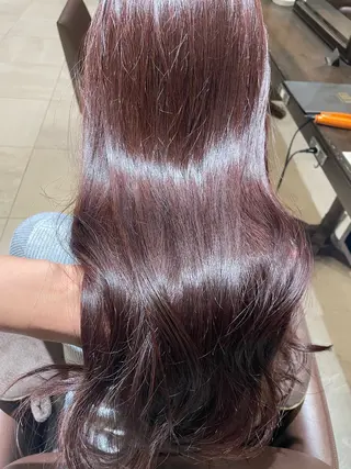 ロング カラー 松永 果菜のヘアスタイル