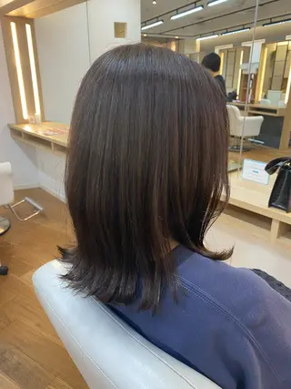 ミディアム カラー ヘアアレンジ 韓国ヘア sasugaのヘアスタイル