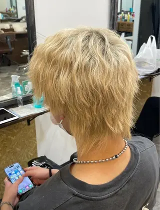 ミディアム メンズ 韓国風くびれヘア/ 小顔レイヤー🧿小林のヘアスタイル