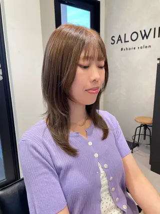 セミロング 【美容室が苦手な方 専問美容室】MIHOのヘアスタイル