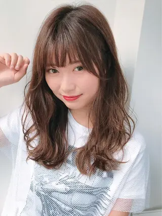 カラー 大人っぽ♡上品な暖色 ♡ブリーチなし♡のヘアスタイル