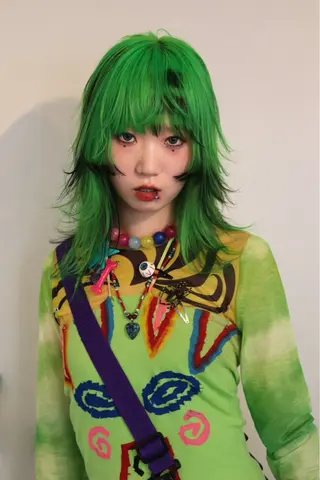 ロング デザインカラー/ ハイトーン/ケイジのヘアスタイル