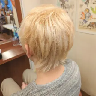 ショート メンズ カラー fuwat所属・秋葉原でカラーする なら🐉ちぇーたんのヘアスタイル