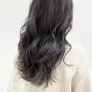 セミロング 若山 敦のヘアスタイル