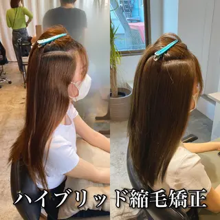 ロング カラー パーマ ブリーチ縮毛矯正/ デサキ ショウヘイのヘアスタイル