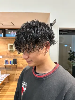 ショート パーマ 安藤 太一のヘアスタイル