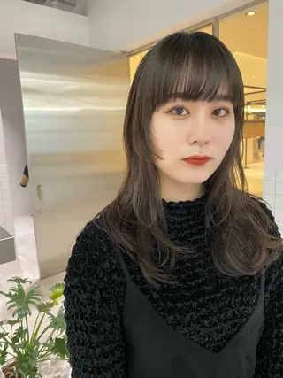 セミロング カラー 似合わせカット レイヤー/ボブのヘアスタイル