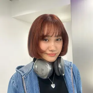 ショート カラー 愛結 暖色カラー🎀🩰のヘアスタイル