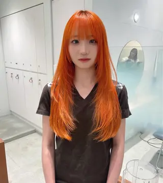 ロング カラー 🎀優姫 🎀  韓国レイヤーのヘアスタイル