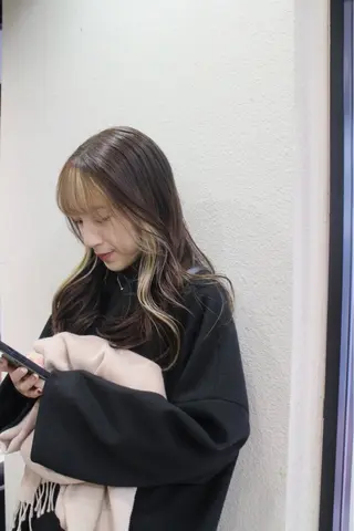 ロング カラー カーリーパーマ/ 透明ｶﾗｰ/MIKUのヘアスタイル