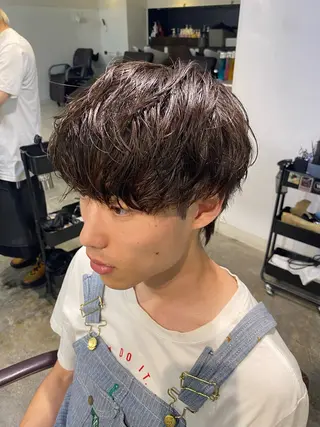 パーマ メンズ パーマ特化/フェザー パーマシャドウ/真生のヘアスタイル