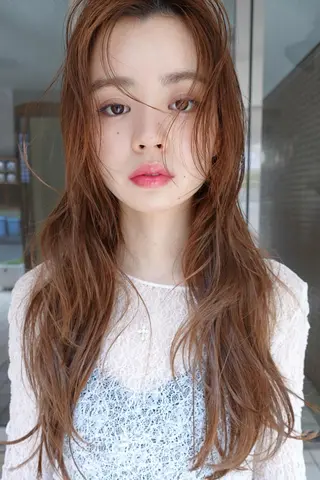 セミロング カラー nelke/レイヤー 立川/ブリーチのヘアスタイル