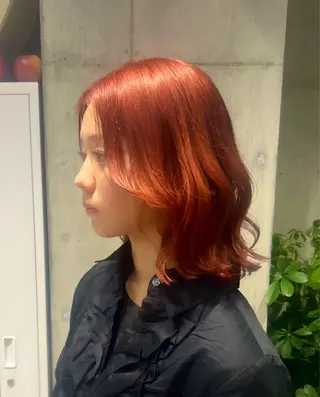 セミロング カラー 透明感/血色カラー/ 似合せレイヤー/ゆいのヘアスタイル