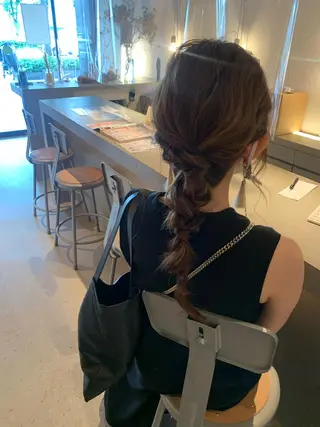 ロング ヘアアレンジ ブリーチ/アレンジ 天満/chihiroのヘアスタイル