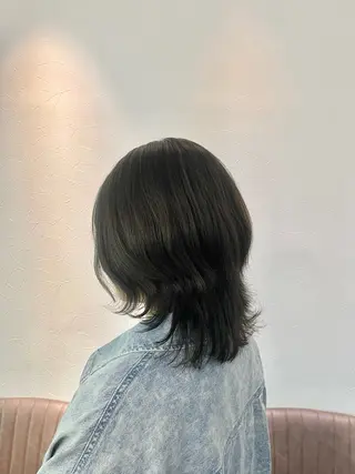ミディアム カラー 田中 こころのヘアスタイル