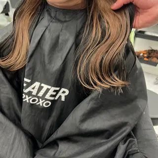 セミロング カラー 韓国スタイル🇰🇷 トレンドレイヤー🪡のヘアスタイル