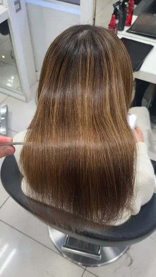 ロング パーマ 縮毛矯正指名No.1 艶カラー/SHIMAのヘアスタイル