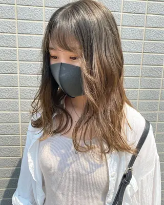 セミロング カラー ヘアアレンジ パーマ指名No1 /namiのヘアスタイル