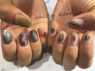 ショート カラー キッズ ネイル マツエク・マツパ illum hicariのネイルデザイン