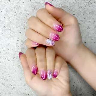 ミディアム カラー パーマ ヘアアレンジ メンズ キッズ ネイル マツエク・マツパ アイブロウ Salon Ｋのネイルデザイン