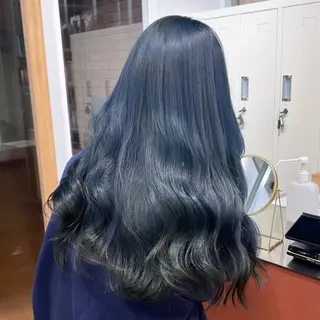 ミディアム カラー パーマ ブリーチなし/ ベージュ/akiraのヘアスタイル