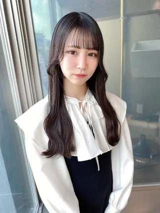 ロング 店長/mao/ 前髪/顔周りカットのヘアスタイル