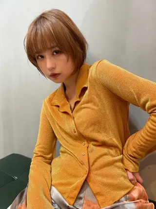 ショート ショート/ボブ/ 心斎橋/宮脇美奈のヘアスタイル