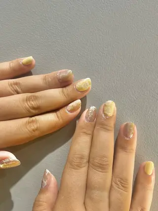 ネイル 金 柚嬉のネイルデザイン