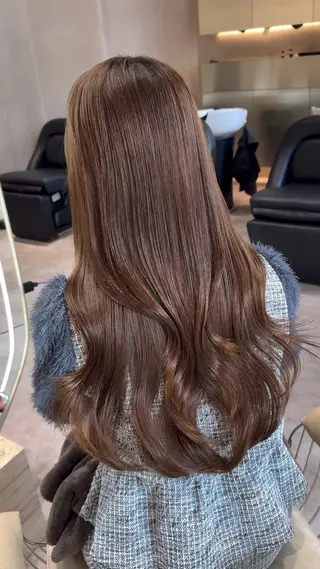 セミロング 韓国ヘア/ベージュ カラー/髪質改善/涼のヘアスタイル