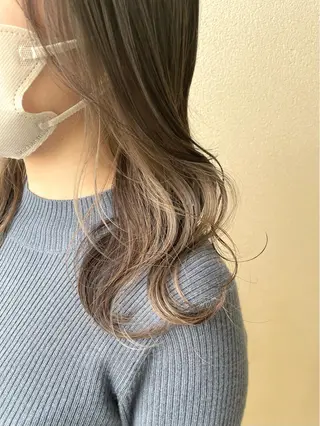 セミロング カラー 沢田 瞳のヘアスタイル