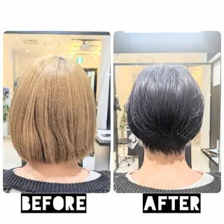 ショート カラー パーマ ヘアアレンジ 心斎橋難波本店　店長 THE ECT 中尾のヘアスタイル