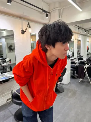 ショート パーマ メンズ SALOWIN梅田茶屋町店所属・ウルフレイヤーカット /チヒロのヘアスタイル