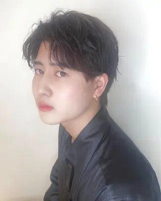 ショート パーマ メンズ 静岡/草薙パーマ メンズバレイヤージュのヘアスタイル