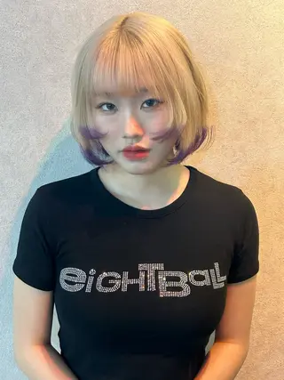 ショート カラー ウルフカット / ケアブリーチのヘアスタイル