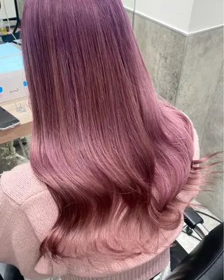 セミロング カラー 💗ガーリーヘア🎀 saki💗のヘアスタイル