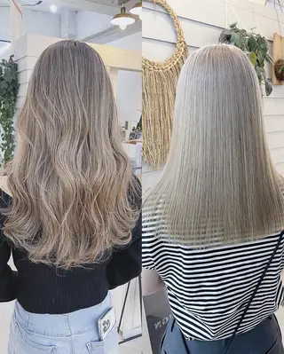 セミロング カラー AiM 大名　似合わせカットのヘアスタイル