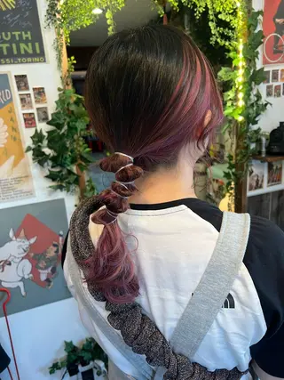 セミロング カラー ヘアアレンジ カラーパティシエ facce🌼ikoのヘアスタイル