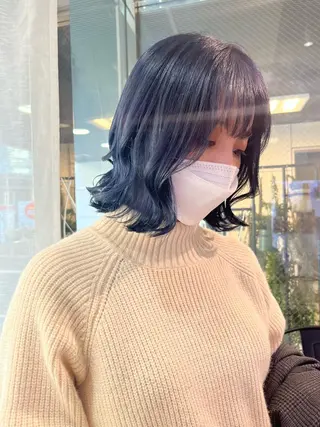 ミディアム カラー 💖デザインカラー/ タダ ハナカ💖のヘアスタイル