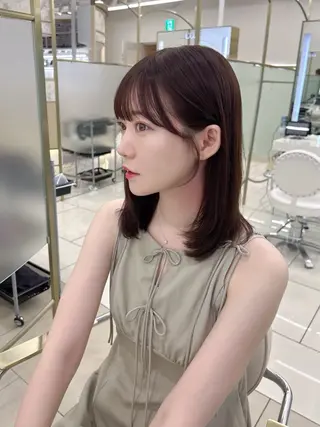 ミディアム COA GINZA 空也/前髪/顔まわりのヘアスタイル